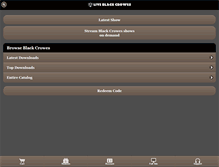 Tablet Screenshot of liveblackcrowes.com